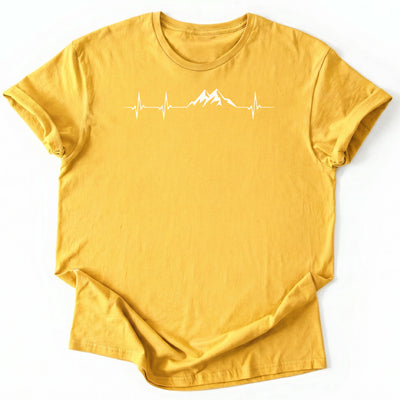 Mountain Pulse Minimalist T-Shirt - Nature Graphic Tee - Gift for Nature Lovers - Unisex