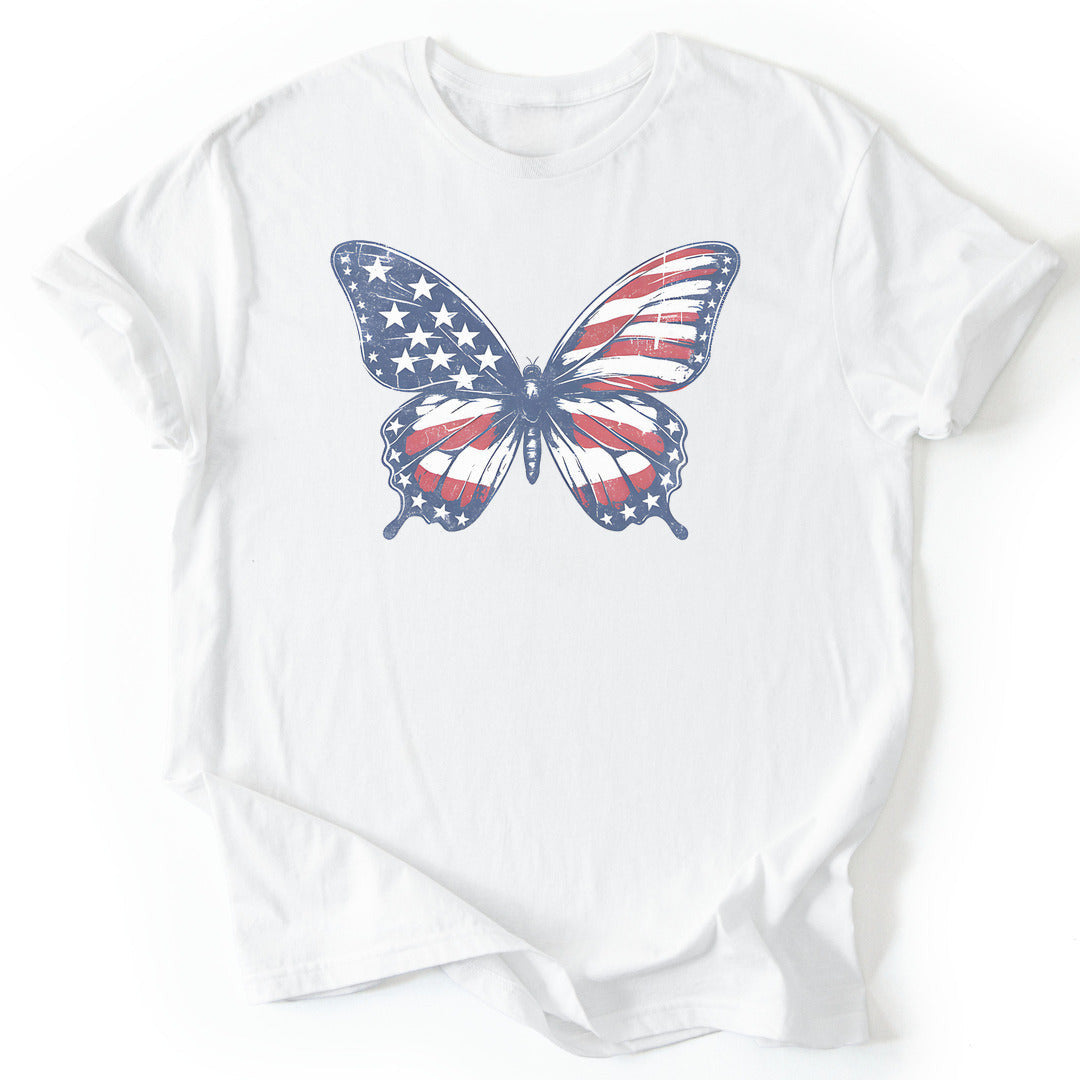 Patriotic Butterfly T-Shirt - Nature Graphic Tee - Gift for Nature Lovers - Unisex