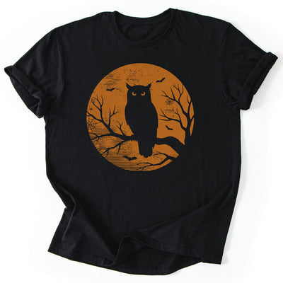 Spooky Owl T-Shirt - Nature Graphic Tee - Gift for Nature Lovers - Unisex