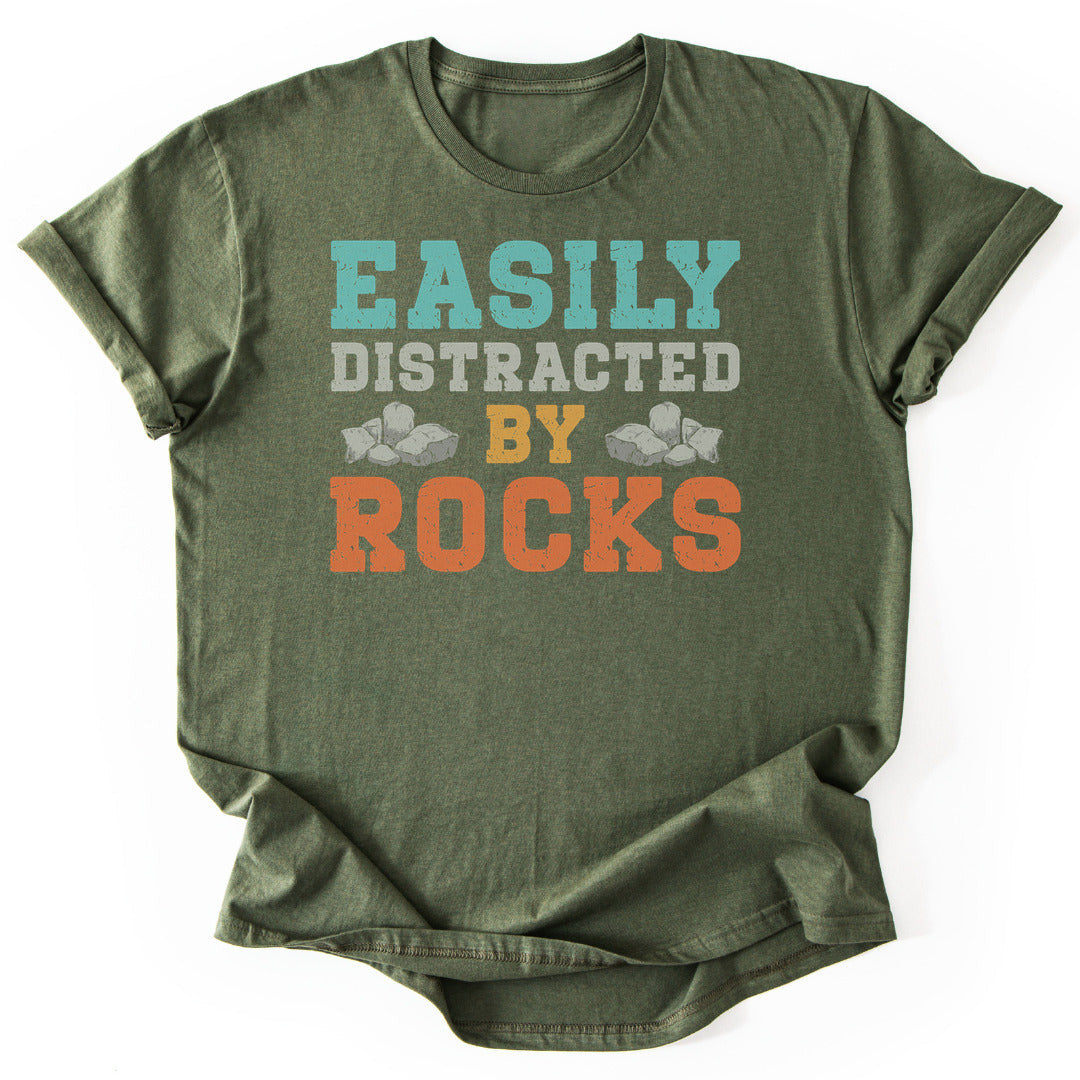 Distracted By Rocks T-Shirt - Nature Graphic Tee - Gift for Nature Lovers - Unisex