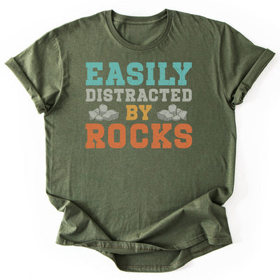 Distracted By Rocks T-Shirt - Nature Graphic Tee - Gift for Nature Lovers - Unisex