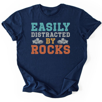 Distracted By Rocks T-Shirt - Nature Graphic Tee - Gift for Nature Lovers - Unisex