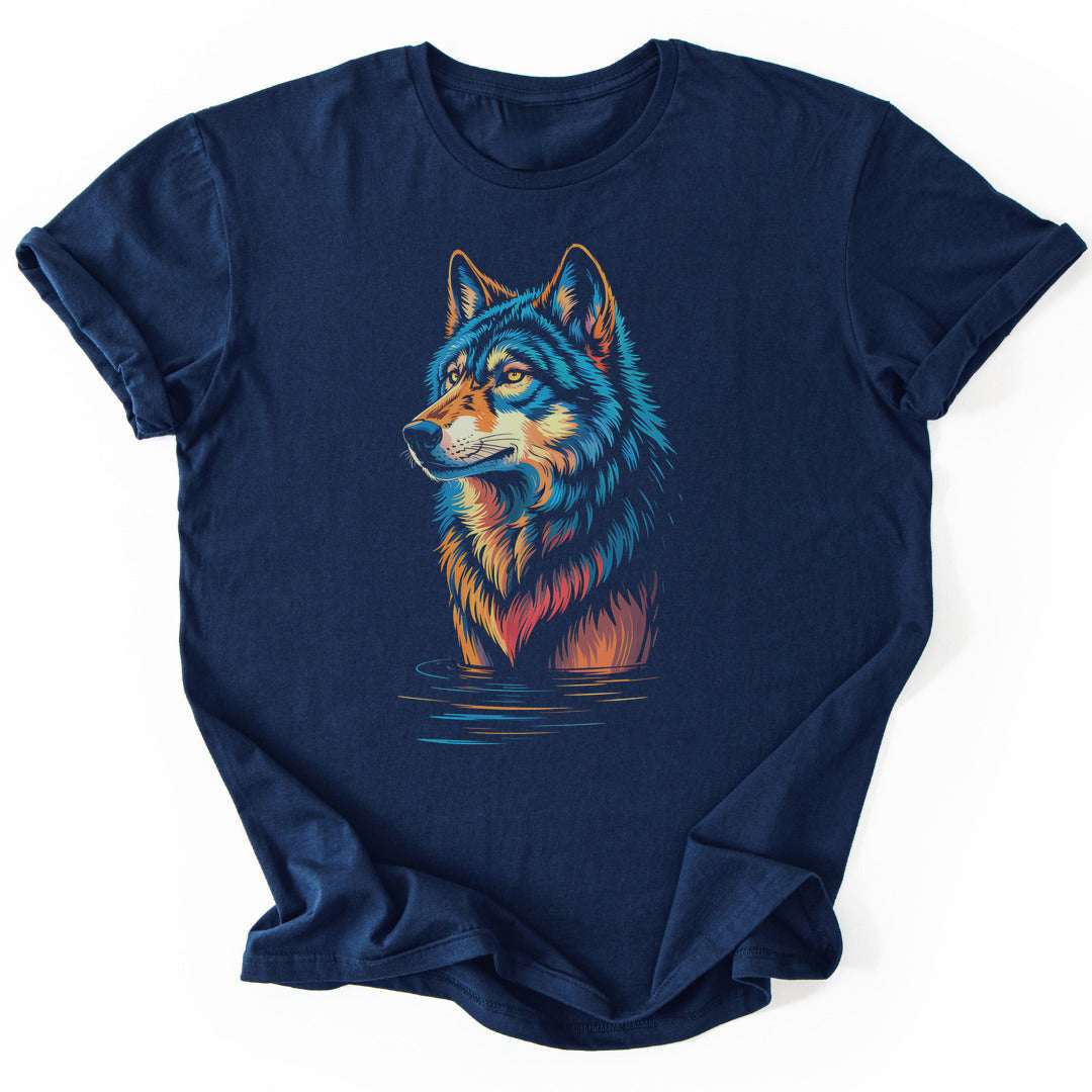 Fire and Ice Wolf T-Shirt - Nature Graphic Tee - Gift for Nature Lovers - Unisex