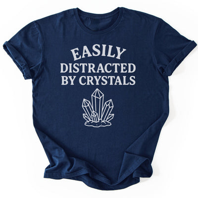 Distracted By Crystals T-Shirt - Nature Graphic Tee - Gift for Nature Lovers - Unisex