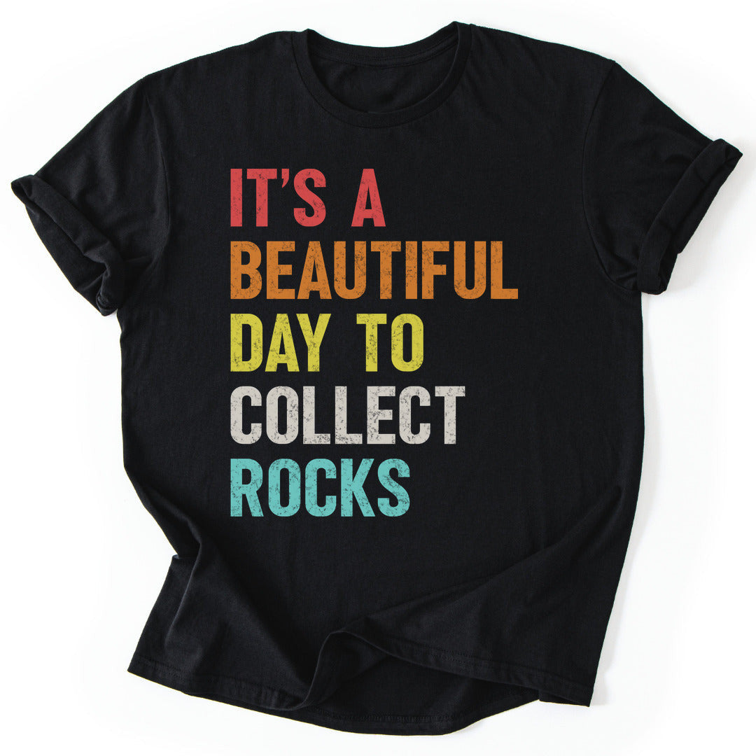 Collecting Rocks T-Shirt - Nature Graphic Tee - Gift for Nature Lovers - Unisex