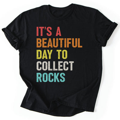 Collecting Rocks T-Shirt - Nature Graphic Tee - Gift for Nature Lovers - Unisex