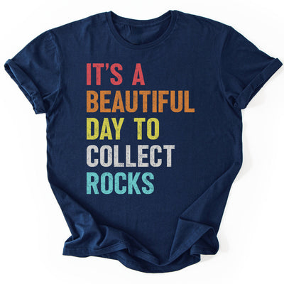 Collecting Rocks T-Shirt - Nature Graphic Tee - Gift for Nature Lovers - Unisex