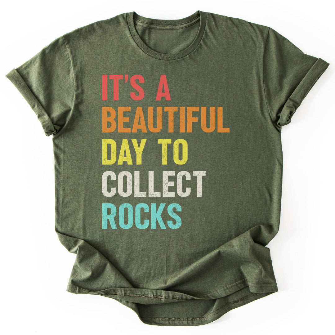 Collecting Rocks T-Shirt - Nature Graphic Tee - Gift for Nature Lovers - Unisex