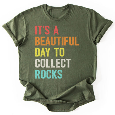 Collecting Rocks T-Shirt - Nature Graphic Tee - Gift for Nature Lovers - Unisex