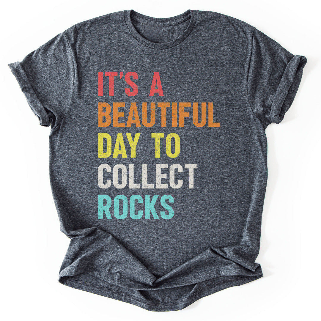 Collecting Rocks T-Shirt - Nature Graphic Tee - Gift for Nature Lovers - Unisex