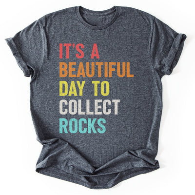 Collecting Rocks T-Shirt - Nature Graphic Tee - Gift for Nature Lovers - Unisex