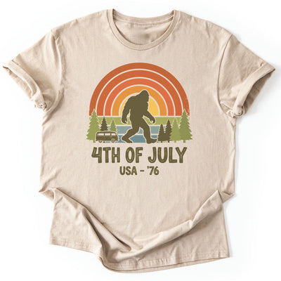 4th Of July Bigfoot T-Shirt - Nature Graphic Tee - Gift for Nature Lovers - Unisex