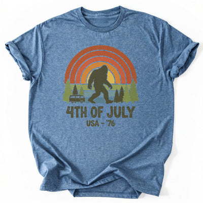 4th Of July Bigfoot T-Shirt - Nature Graphic Tee - Gift for Nature Lovers - Unisex