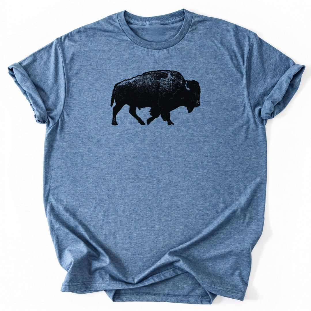 Lone Bison T-Shirt - Nature Graphic Tee - Gift for Nature Lovers - Unisex