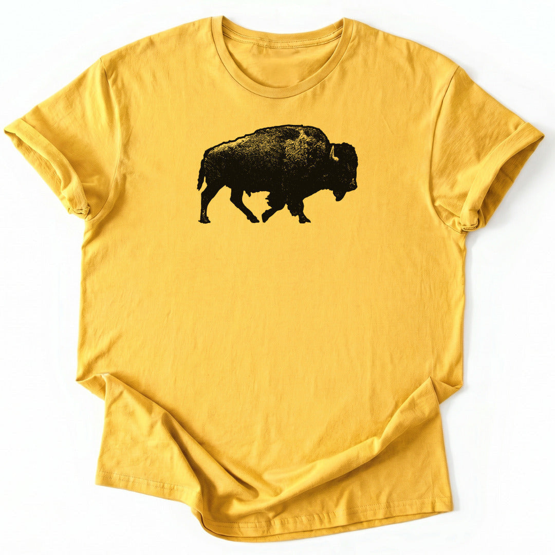 Lone Bison T-Shirt - Nature Graphic Tee - Gift for Nature Lovers - Unisex