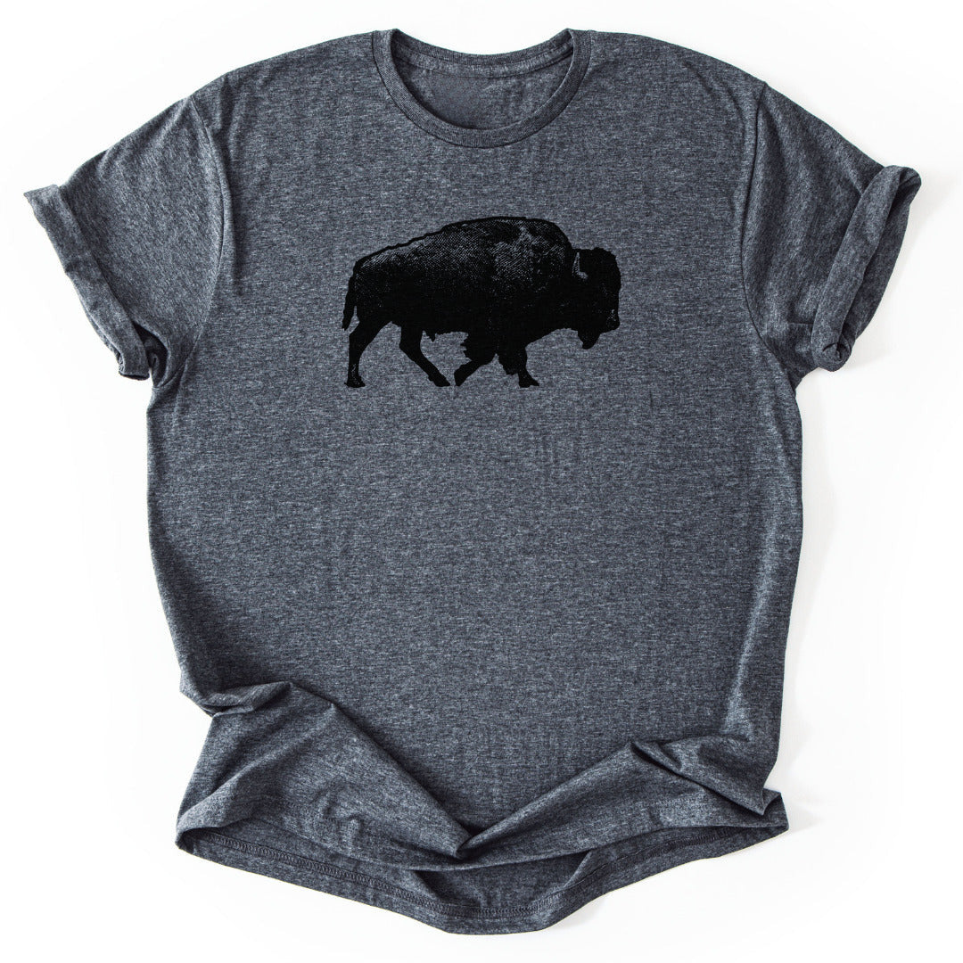 Lone Bison T-Shirt - Nature Graphic Tee - Gift for Nature Lovers - Unisex