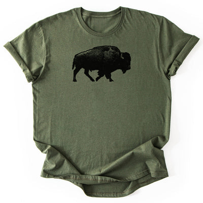 Lone Bison T-Shirt - Nature Graphic Tee - Gift for Nature Lovers - Unisex