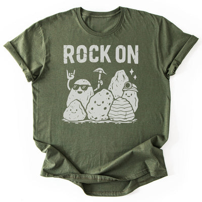 Rock On Funny T-Shirt - Nature Graphic Tee - Gift for Nature Lovers - Unisex