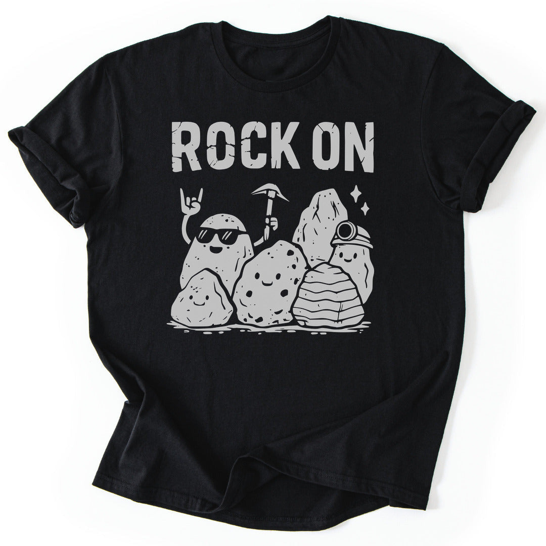 Rock On Funny T-Shirt - Nature Graphic Tee - Gift for Nature Lovers - Unisex