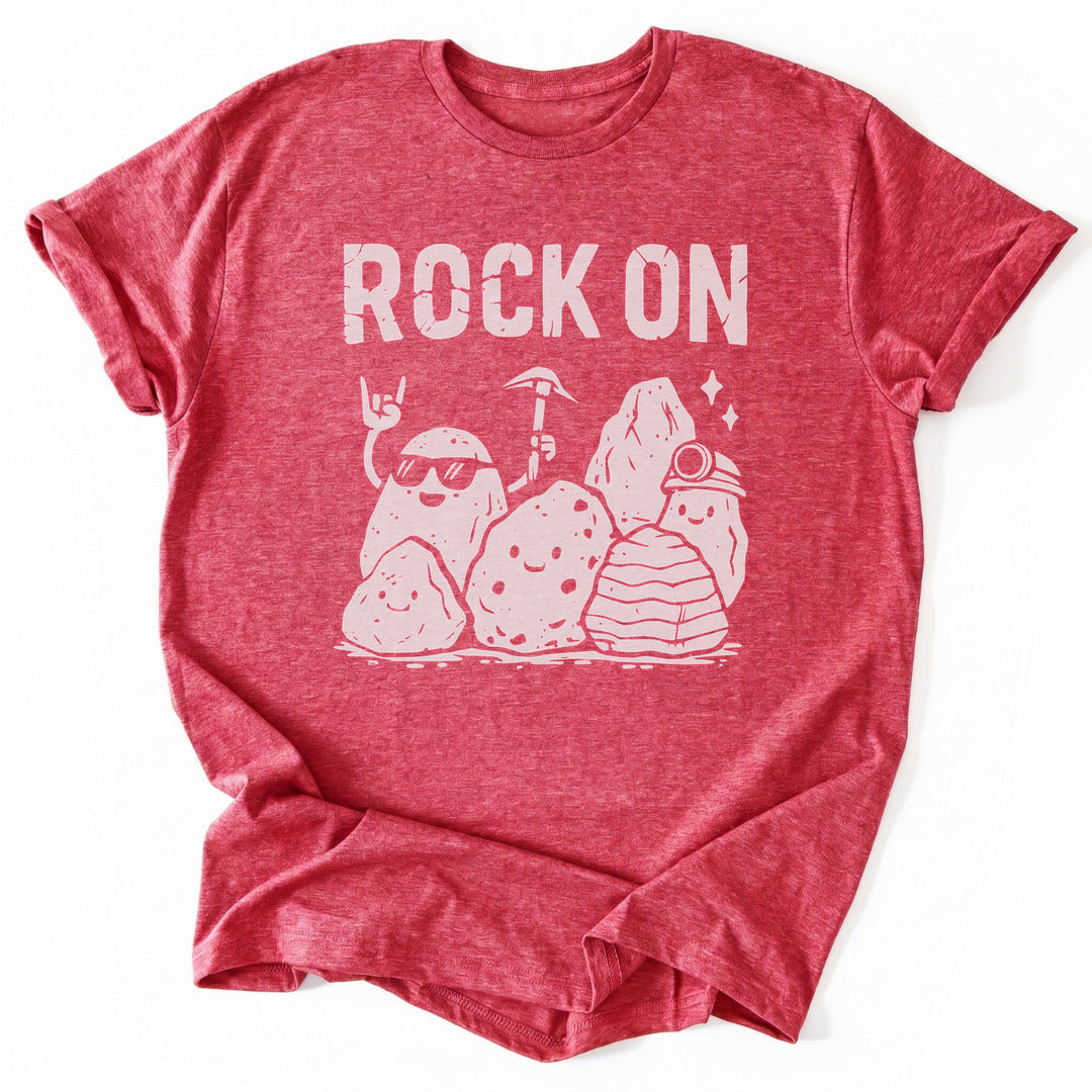 Rock On Funny T-Shirt - Nature Graphic Tee - Gift for Nature Lovers - Unisex