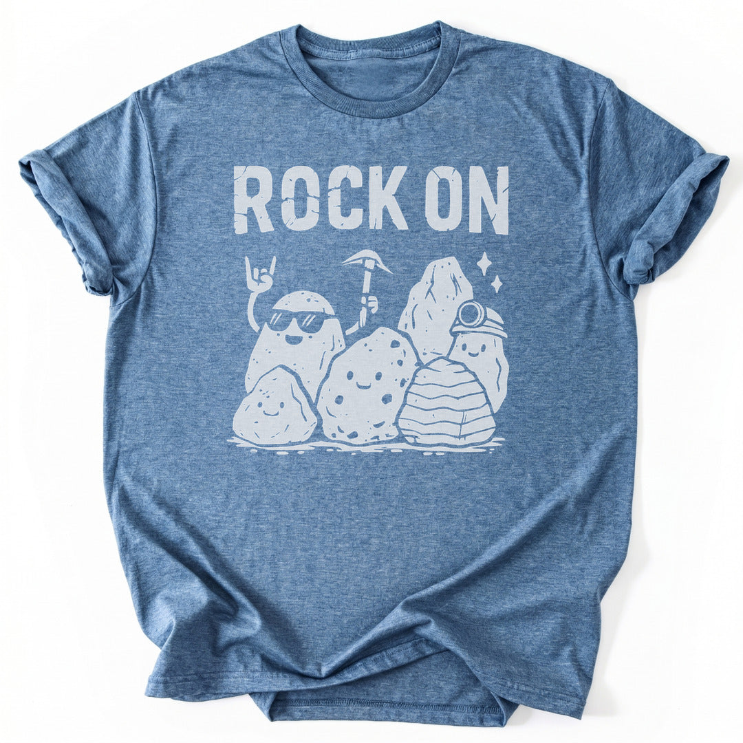Rock On Funny T-Shirt - Nature Graphic Tee - Gift for Nature Lovers - Unisex