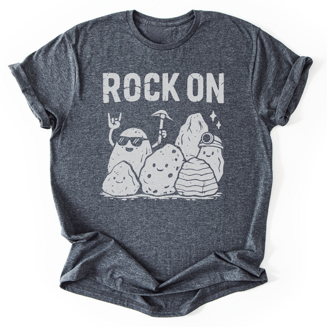 Rock On Funny T-Shirt - Nature Graphic Tee - Gift for Nature Lovers - Unisex