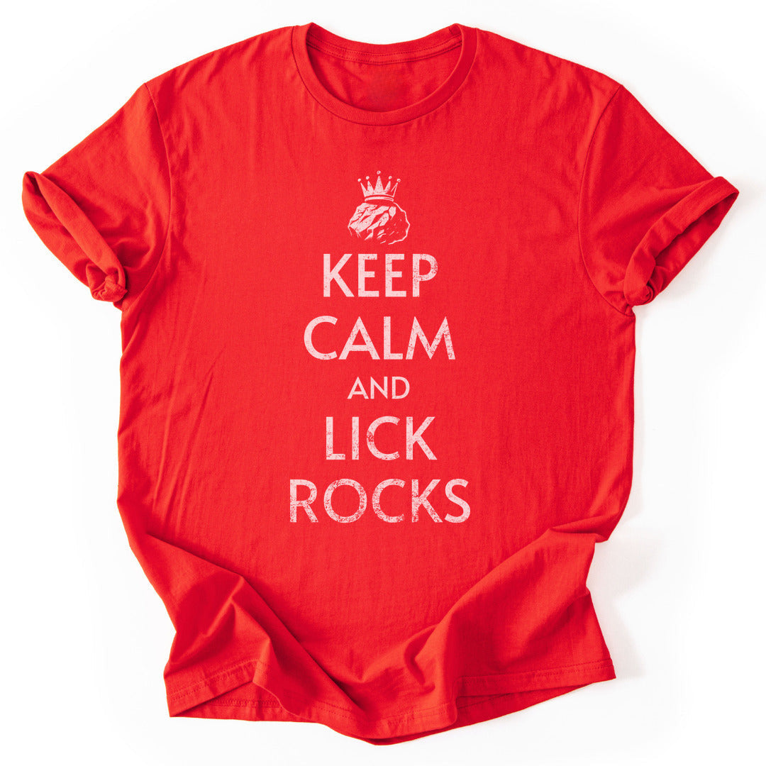 Keep Calm Rocks T-Shirt - Nature Graphic Tee - Gift for Nature Lovers - Unisex