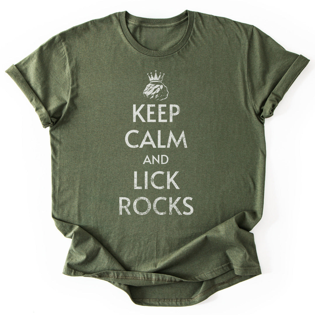 Keep Calm Rocks T-Shirt - Nature Graphic Tee - Gift for Nature Lovers - Unisex