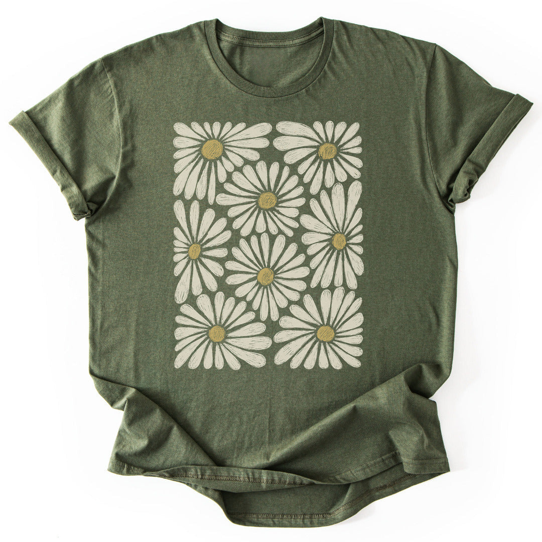 Daisy Dreamscape T-Shirt - Nature Graphic Tee - Gift for Nature Lovers - Unisex