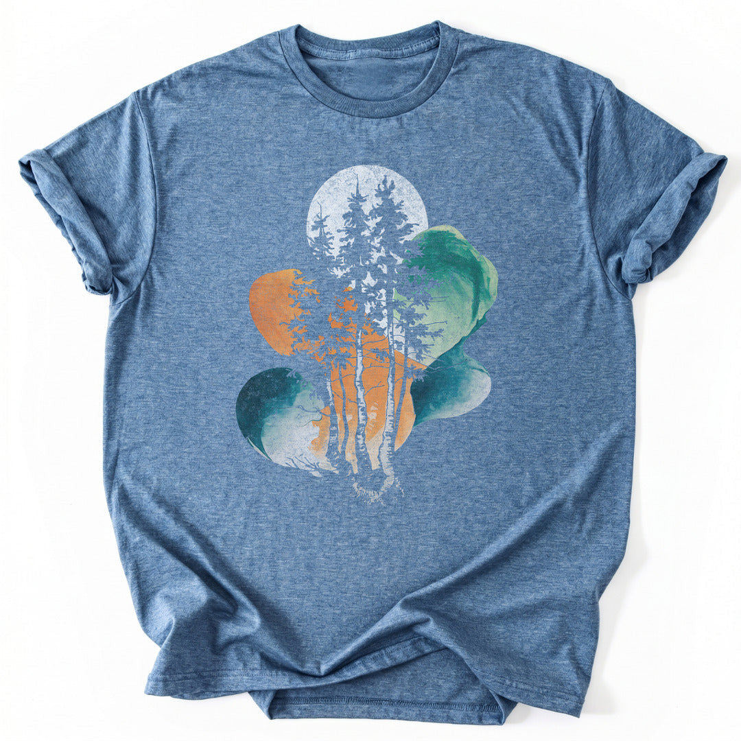 Trees Abstract T-Shirt - Nature Graphic Tee - Gift for Nature Lovers - Unisex