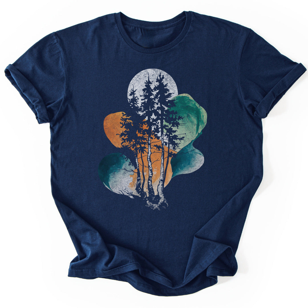 Trees Abstract T-Shirt - Nature Graphic Tee - Gift for Nature Lovers - Unisex