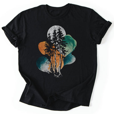 Trees Abstract T-Shirt - Nature Graphic Tee - Gift for Nature Lovers - Unisex