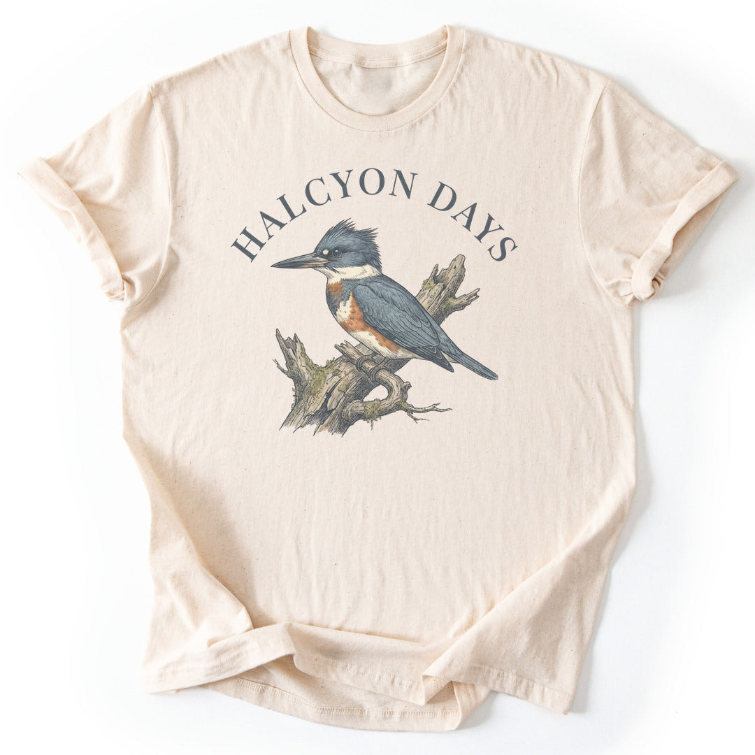 Kingfisher Tranquility T-Shirt - Nature Graphic Tee - Gift for Nature Lovers - Unisex