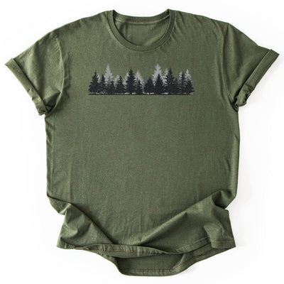 Twilight Pines T-Shirt - Nature Graphic Tee - Gift for Nature Lovers - Unisex