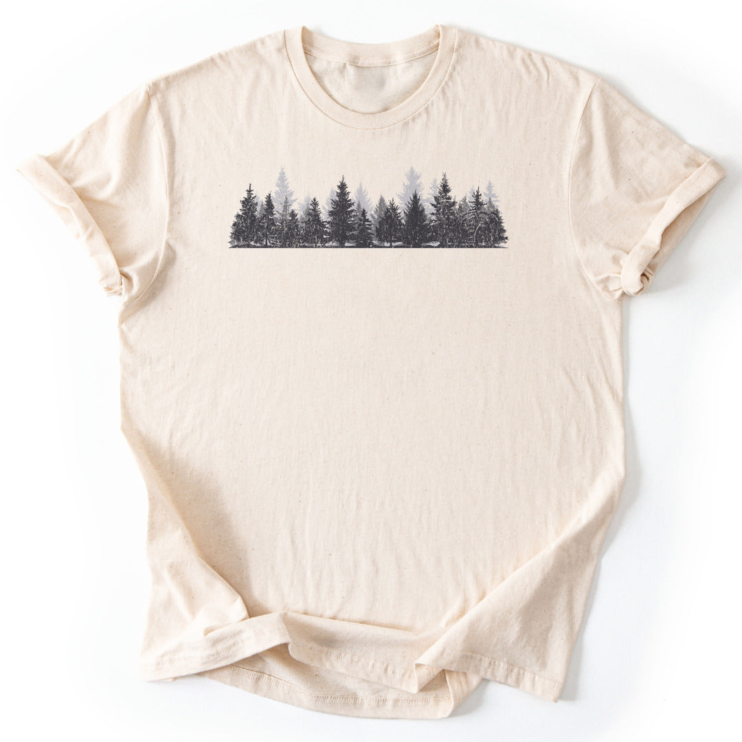 Twilight Pines T-Shirt - Nature Graphic Tee - Gift for Nature Lovers - Unisex