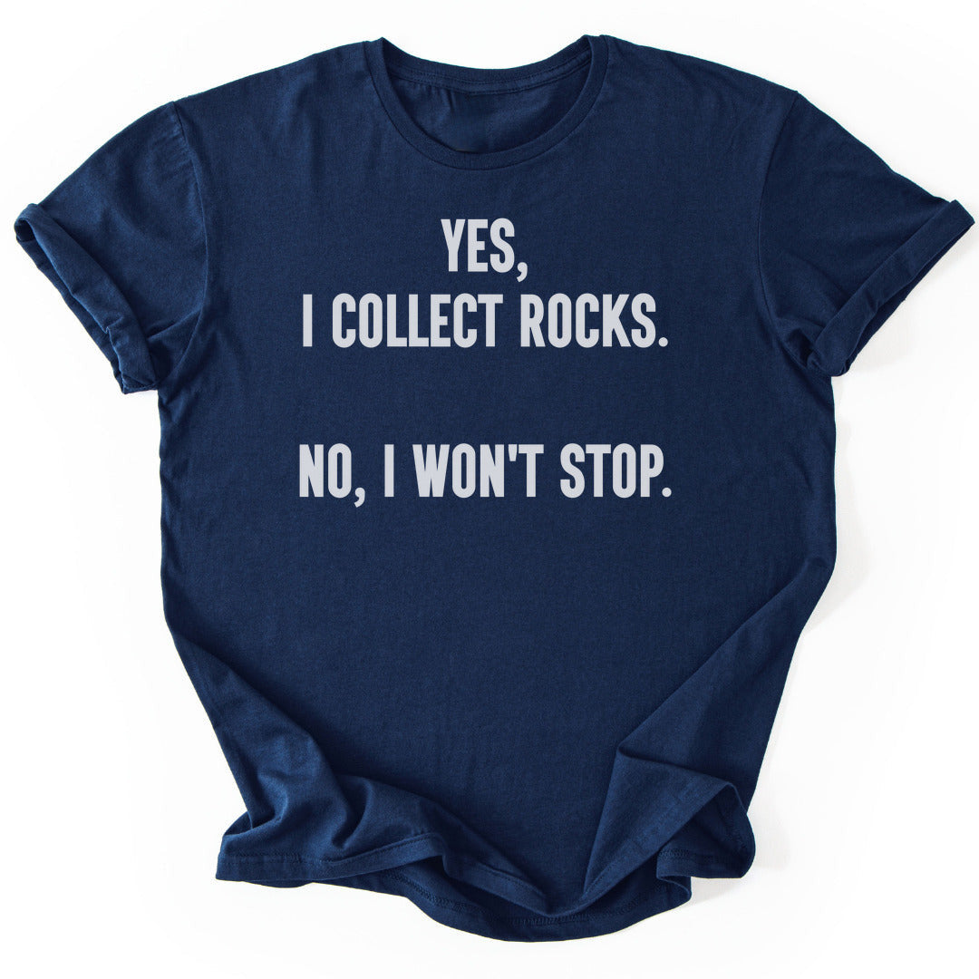 Collecting Rocks T-Shirt - Nature Graphic Tee - Gift for Nature Lovers - Unisex