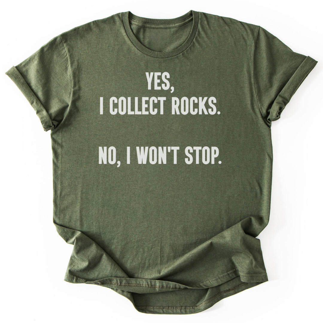 Collecting Rocks T-Shirt - Nature Graphic Tee - Gift for Nature Lovers - Unisex
