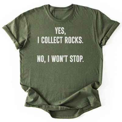 Collecting Rocks T-Shirt - Nature Graphic Tee - Gift for Nature Lovers - Unisex