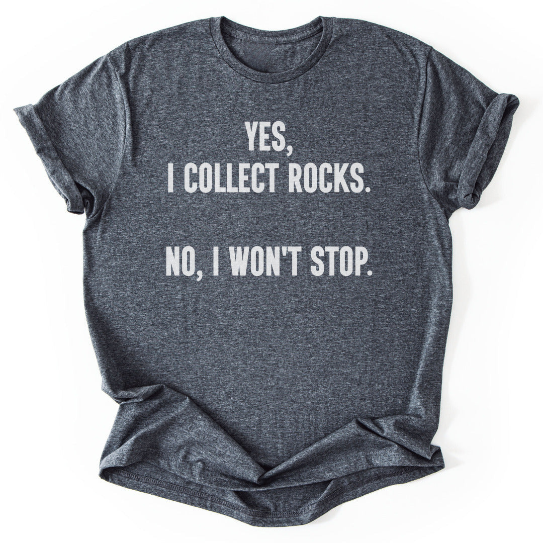 Collecting Rocks T-Shirt - Nature Graphic Tee - Gift for Nature Lovers - Unisex
