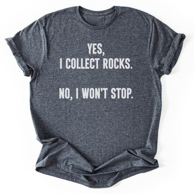 Collecting Rocks T-Shirt - Nature Graphic Tee - Gift for Nature Lovers - Unisex
