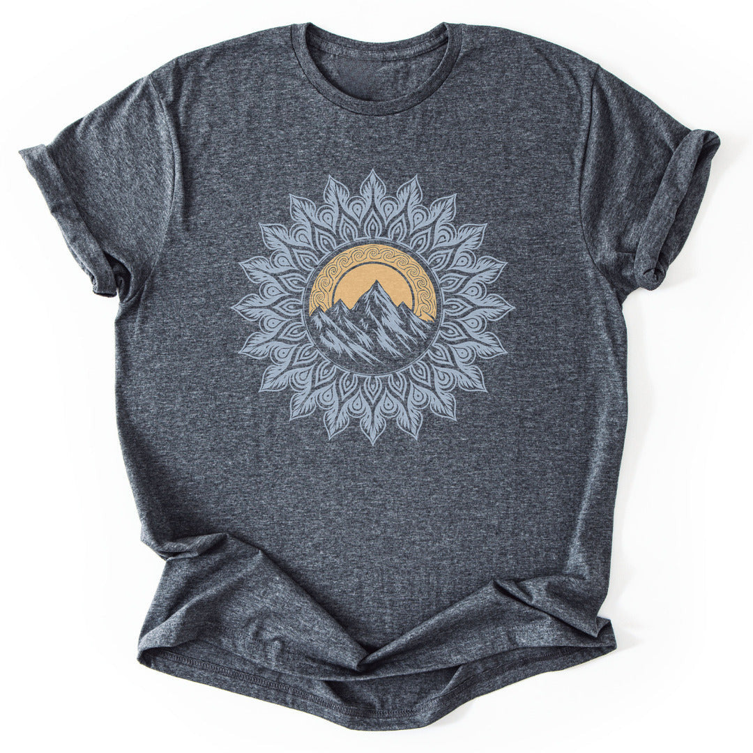 Mountain Mandala T-Shirt - Nature Graphic Tee - Gift for Nature Lovers - Unisex