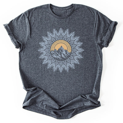Mountain Mandala T-Shirt - Nature Graphic Tee - Gift for Nature Lovers - Unisex
