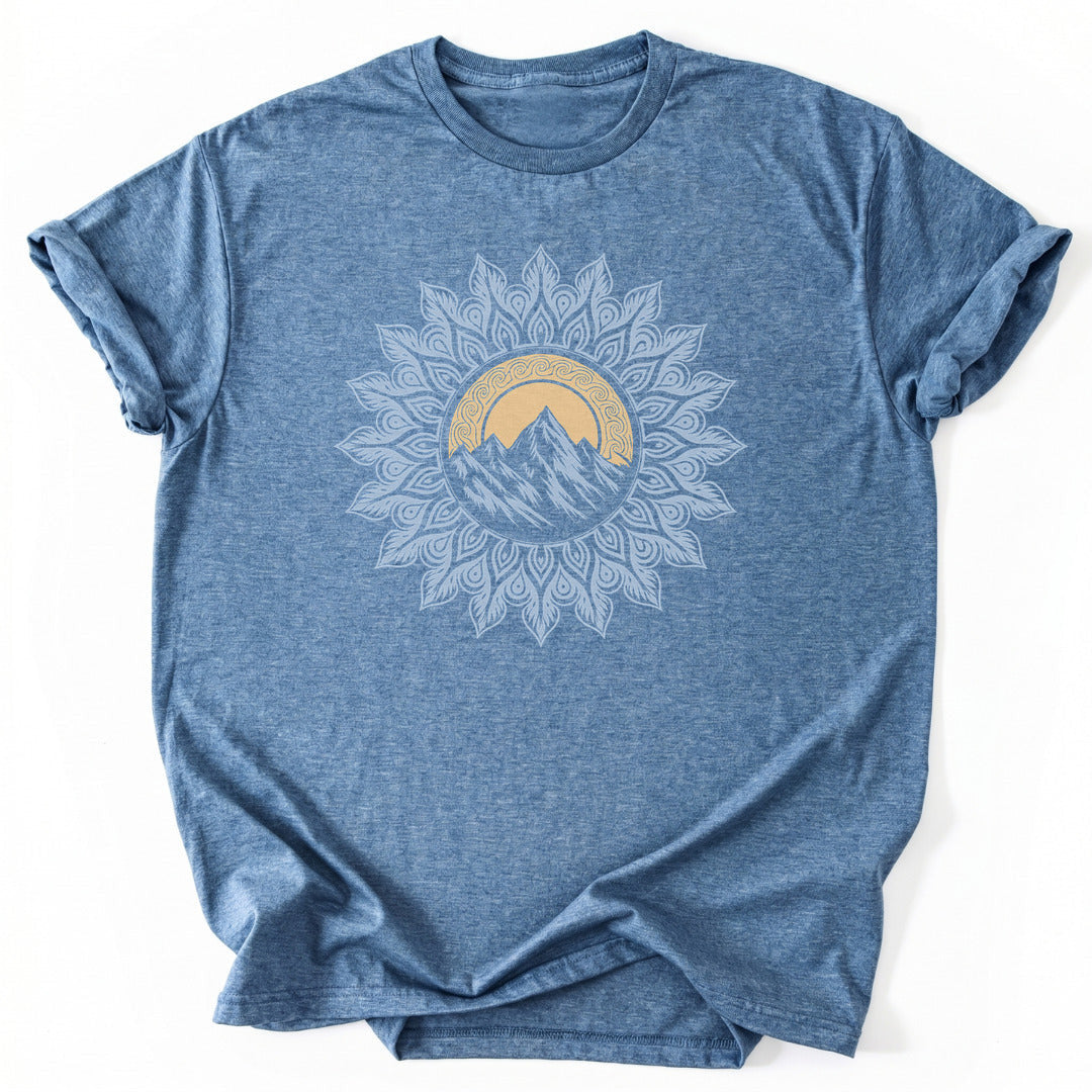 Mountain Mandala T-Shirt - Nature Graphic Tee - Gift for Nature Lovers - Unisex