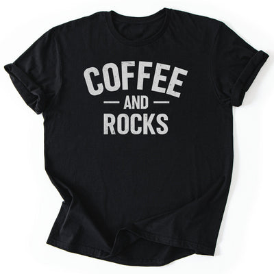 Coffee & Rocks T-Shirt - Nature Graphic Tee - Gift for Nature Lovers - Unisex