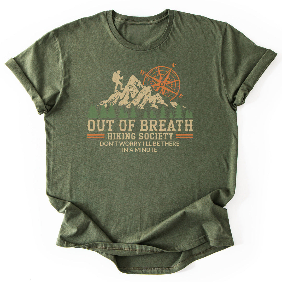 Out Of Breath Hiking Funny T-Shirt - Nature Graphic Tee - Gift for Nature Lovers - Unisex