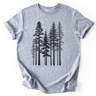 Pine Trees 2 T-Shirt - Nature Graphic Tee - Gift for Nature Lovers - Unisex