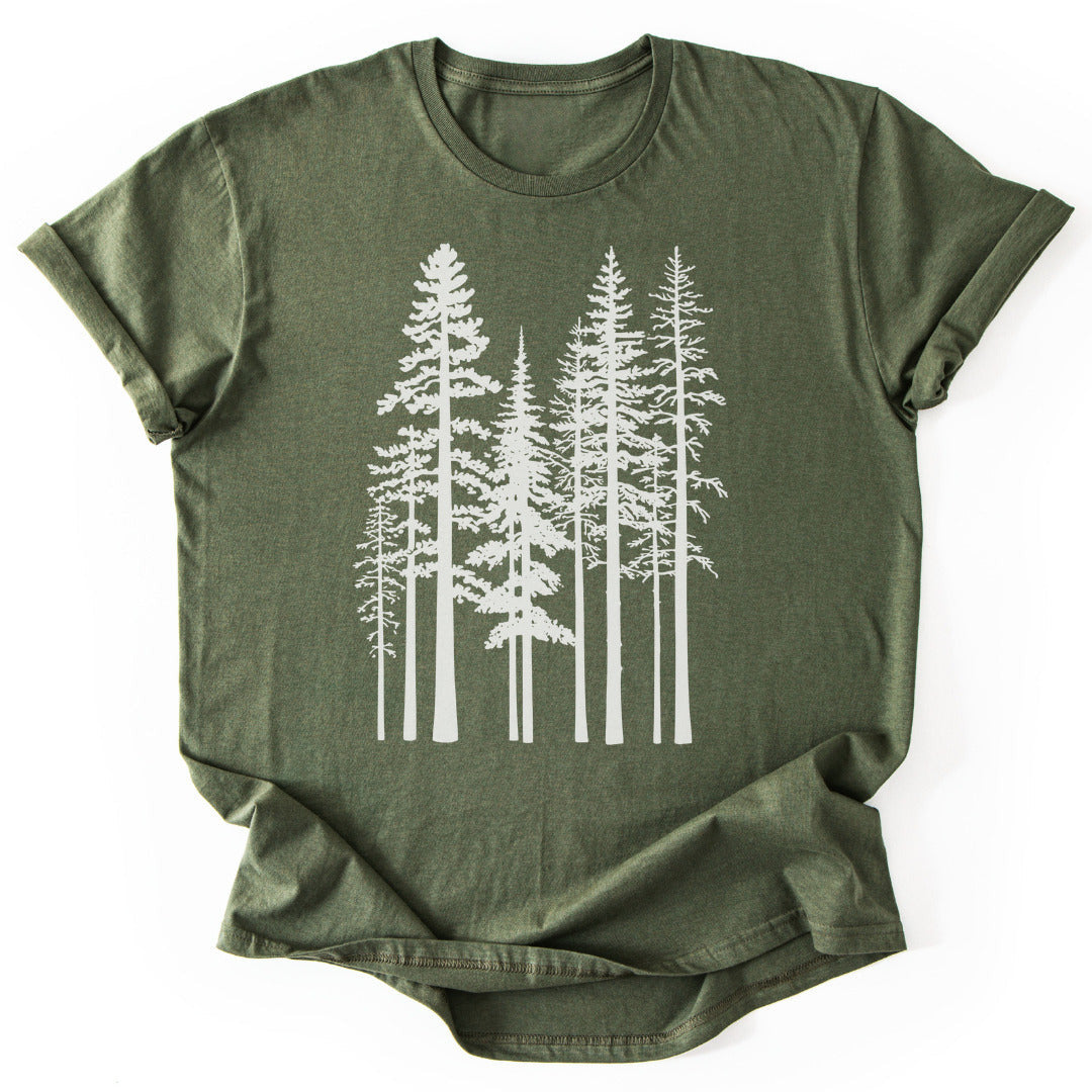 Pine Trees 2 T-Shirt - Nature Graphic Tee - Gift for Nature Lovers - Unisex