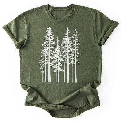 Pine Trees 2 T-Shirt - Nature Graphic Tee - Gift for Nature Lovers - Unisex
