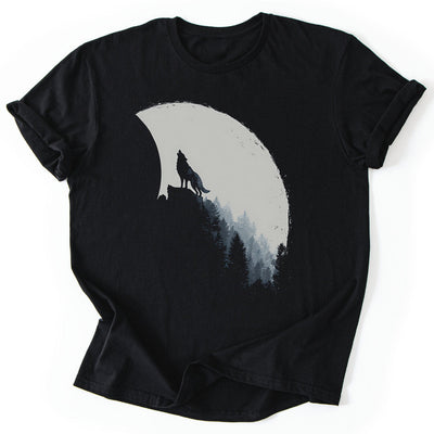 Moonlit Howl T-Shirt - Nature Graphic Tee - Gift for Nature Lovers - Unisex