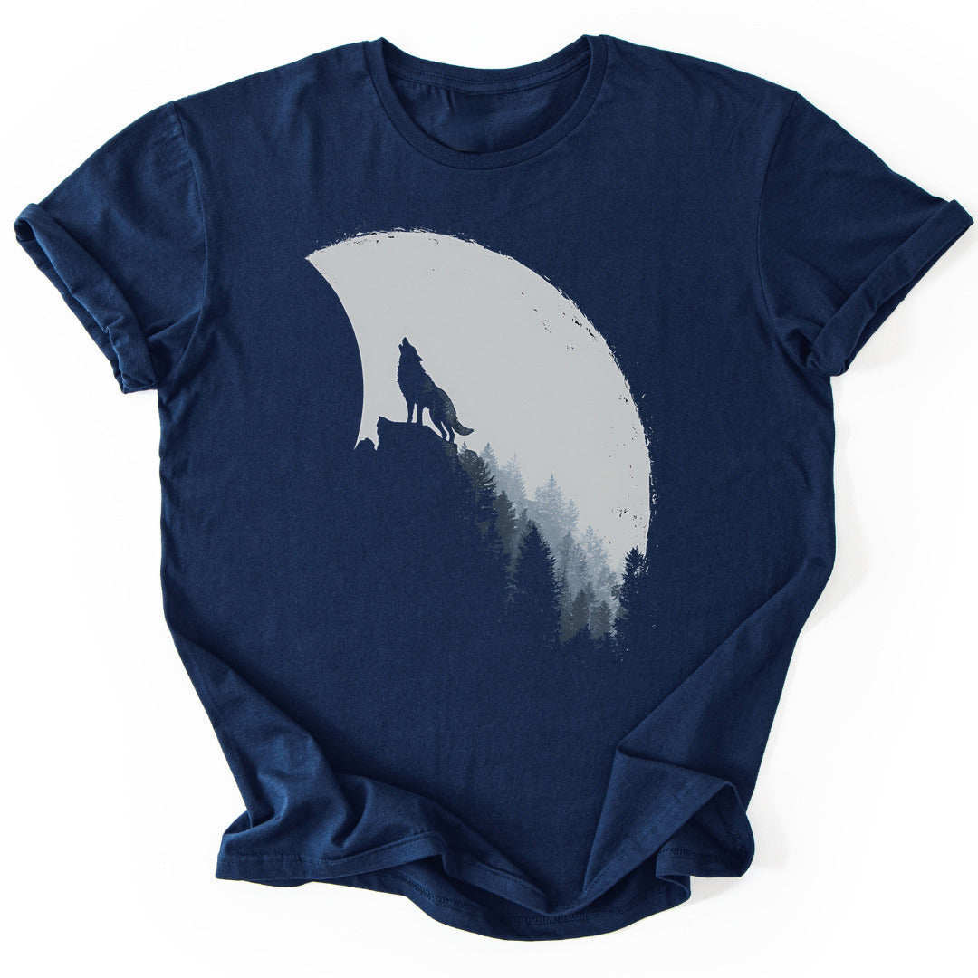 Moonlit Howl T-Shirt - Nature Graphic Tee - Gift for Nature Lovers - Unisex